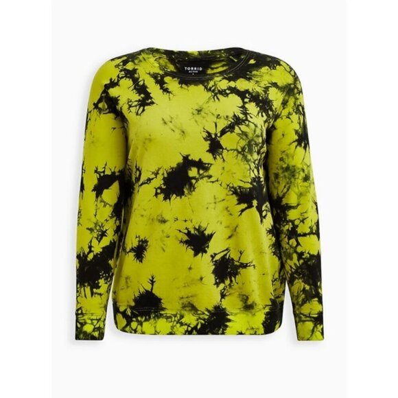 Torrid Green French Tie Dye Active Sweatshirt 3x - Picture 5 of 13